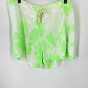 Sundry Pop Lime Tie Dye Shorts SZ 4/XL